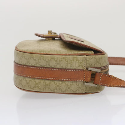 Luxury CELINE Macadam Canvas Shoulder Bag Beige  68512