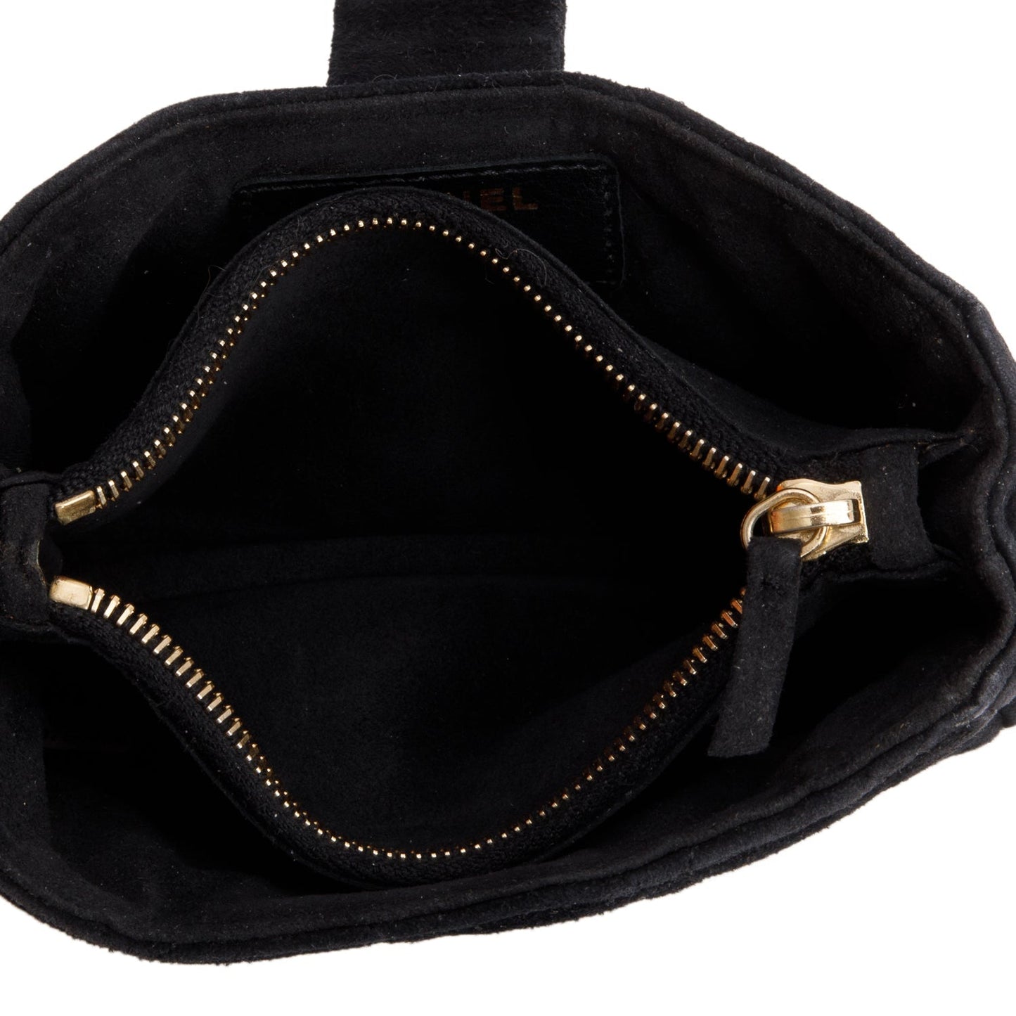 Chanel Black Velvet O-Phone Holder Pouch
