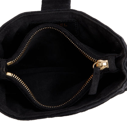 Chanel Black Velvet O-Phone Holder Pouch