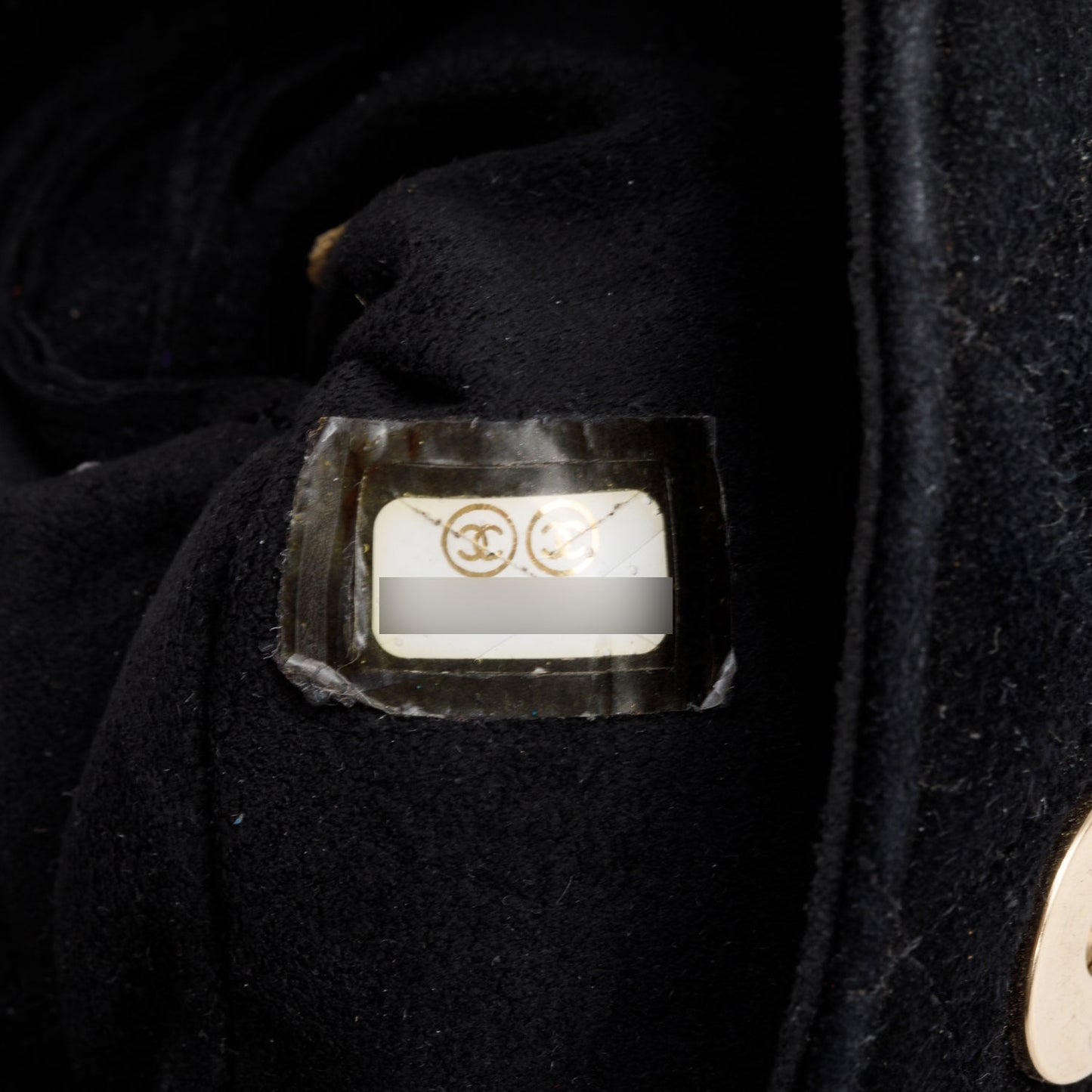 Chanel Black Velvet O-Phone Holder Pouch