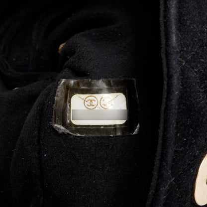 Chanel Black Velvet O-Phone Holder Pouch
