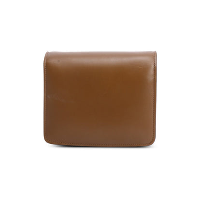 Celine Brown Smooth Calfskin Small Classic Box Flap Bag