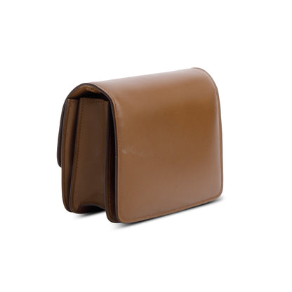 Celine Brown Smooth Calfskin Small Classic Box Flap Bag