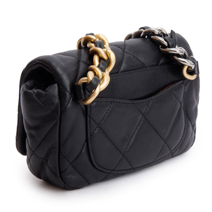 Chanel Black Lambskin Quilted 19 Waist Bag