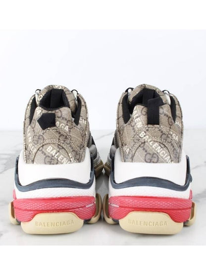Luxury Balenciaga Trending 2025 Gucci Hacker Ebony Triple S Sneakers 36 230