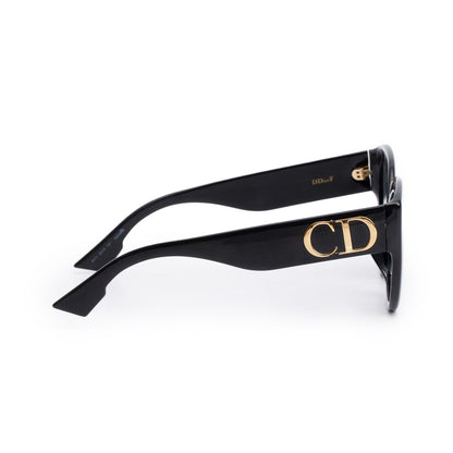 Christian Dior DDiorF Black Acetate Cat Eye Sunglasses