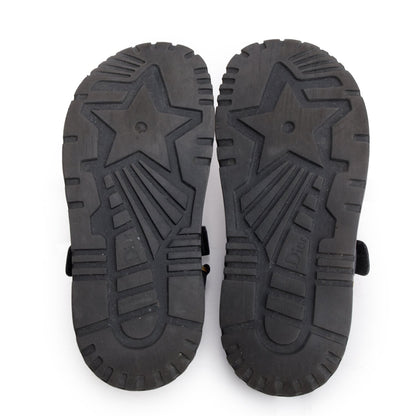 Christian Dior Black Lambskin Dioract 10mm Sandals, Size 39