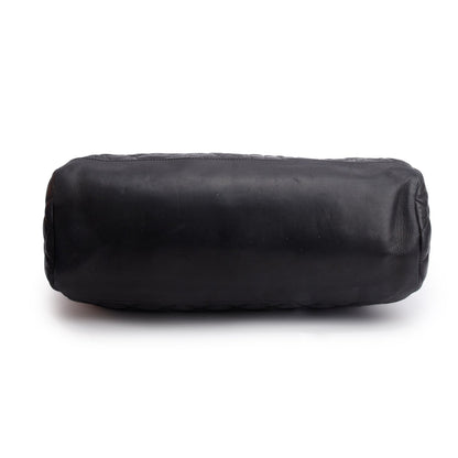 Chanel Black Lambskin Quilted Large Paris Moscou Red Square Hobo