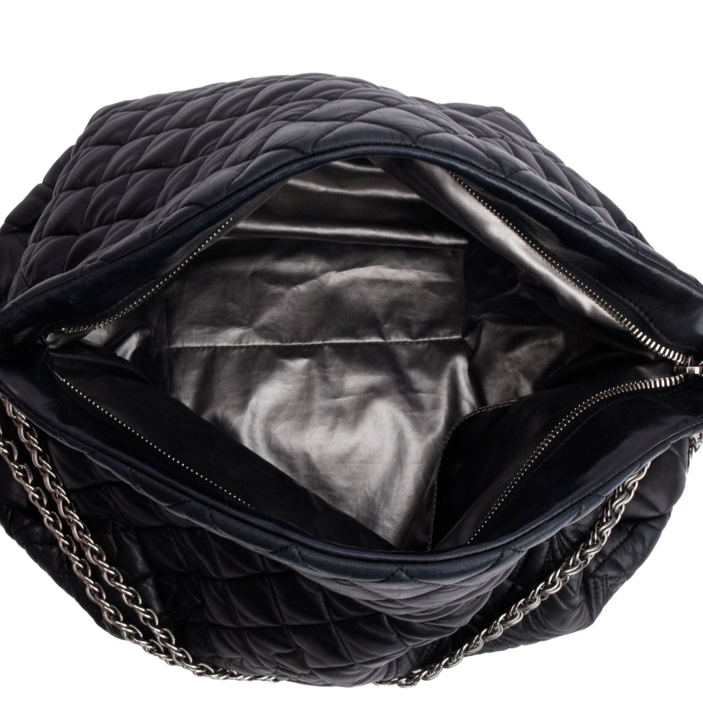 Chanel Black Lambskin Quilted Large Paris Moscou Red Square Hobo