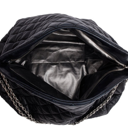 Chanel Black Lambskin Quilted Large Paris Moscou Red Square Hobo