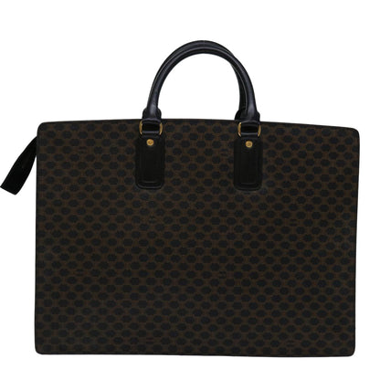 Luxury CELINE Macadam Canvas Tote Bag PVC Leather Black  68685