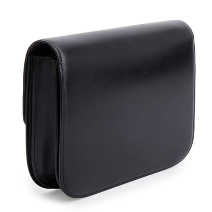 Celine Black Box Calfskin Medium Classic Box Flap Bag