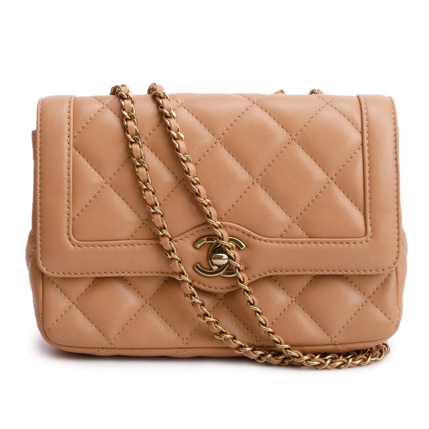 Chanel Brown Lambskin Hold the Line Flap Bag