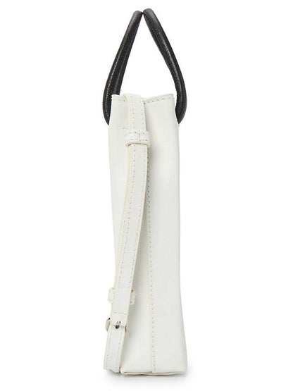 Luxury Balenciaga Trending 2025 Logo Print Phone Holder Small Cross Bag White