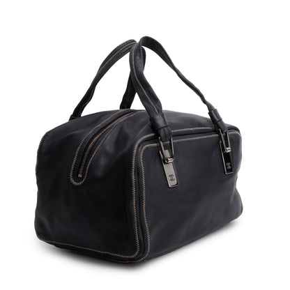 Chanel Black Lambskin Bowler Bag