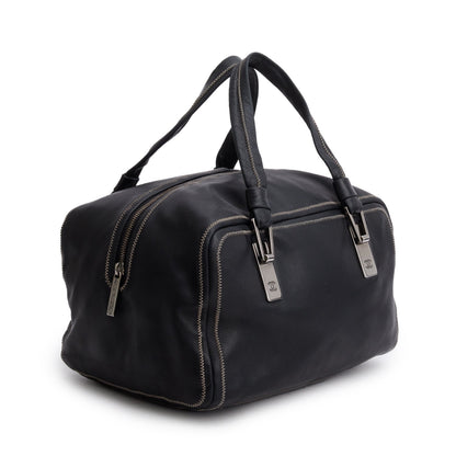 Chanel Black Lambskin Bowler Bag