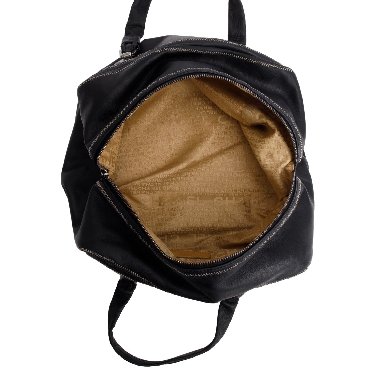 Chanel Black Lambskin Bowler Bag