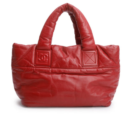Chanel Red Lambskin Small Coco Cocoon Reversible Tote