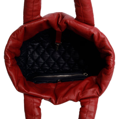 Chanel Red Lambskin Small Coco Cocoon Reversible Tote