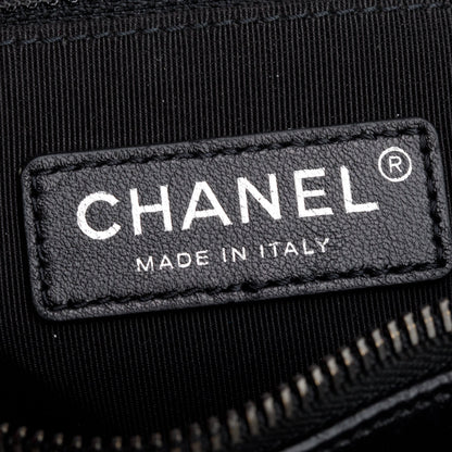Chanel Black Aged Calfskin Leather Medium Gabrielle Hobo