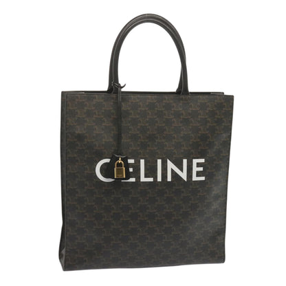 Luxury CELINE Triomphe Vertical Cabas Tote Bag PVC Black 194432  68823A