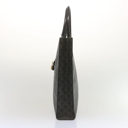 Luxury CELINE Triomphe Vertical Cabas Tote Bag PVC Black 194432  68823A