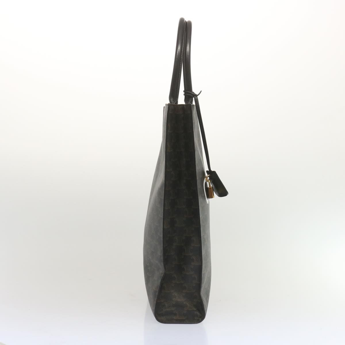 Luxury CELINE Triomphe Vertical Cabas Tote Bag PVC Black 194432  68823A