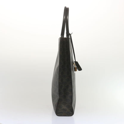 Luxury CELINE Triomphe Vertical Cabas Tote Bag PVC Black 194432  68823A