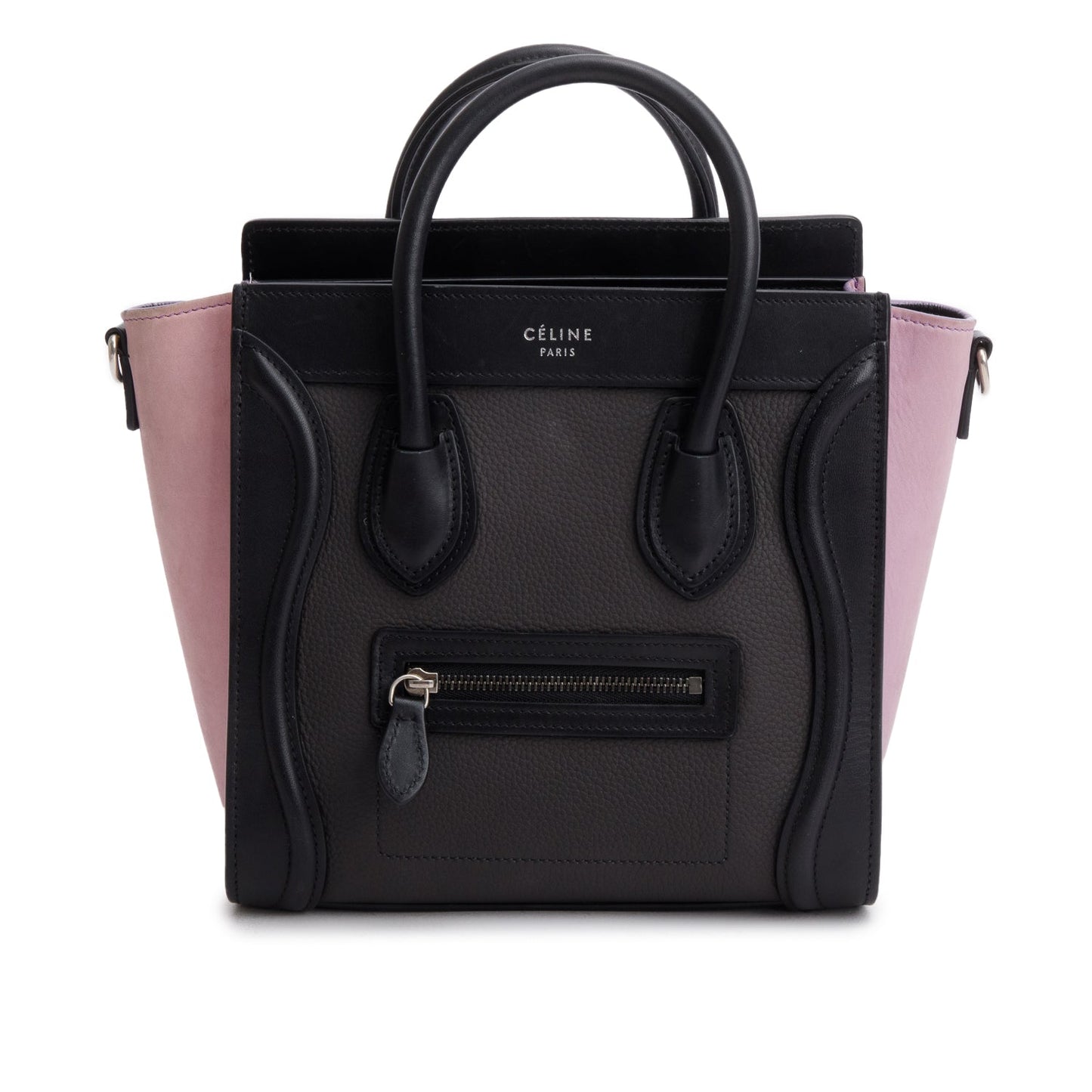 Celine Tri-Color Calfskin Leather Nano Luggage Tote