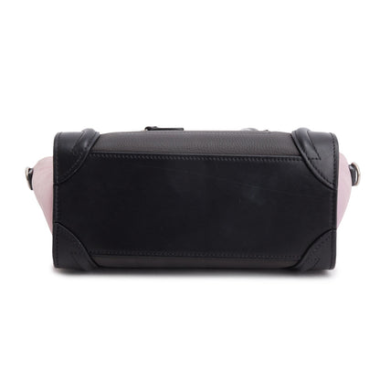 Celine Tri-Color Calfskin Leather Nano Luggage Tote