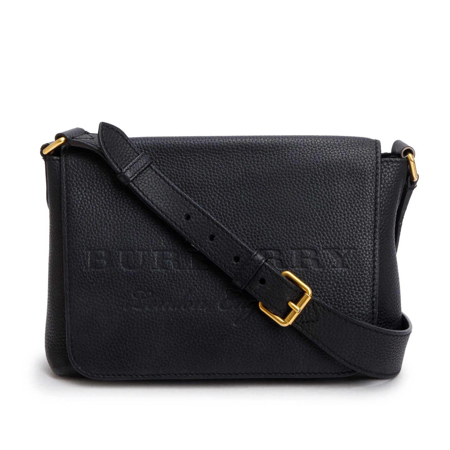 Burberry Black Calfskin Leather Small Burleigh Crossbody Bag
