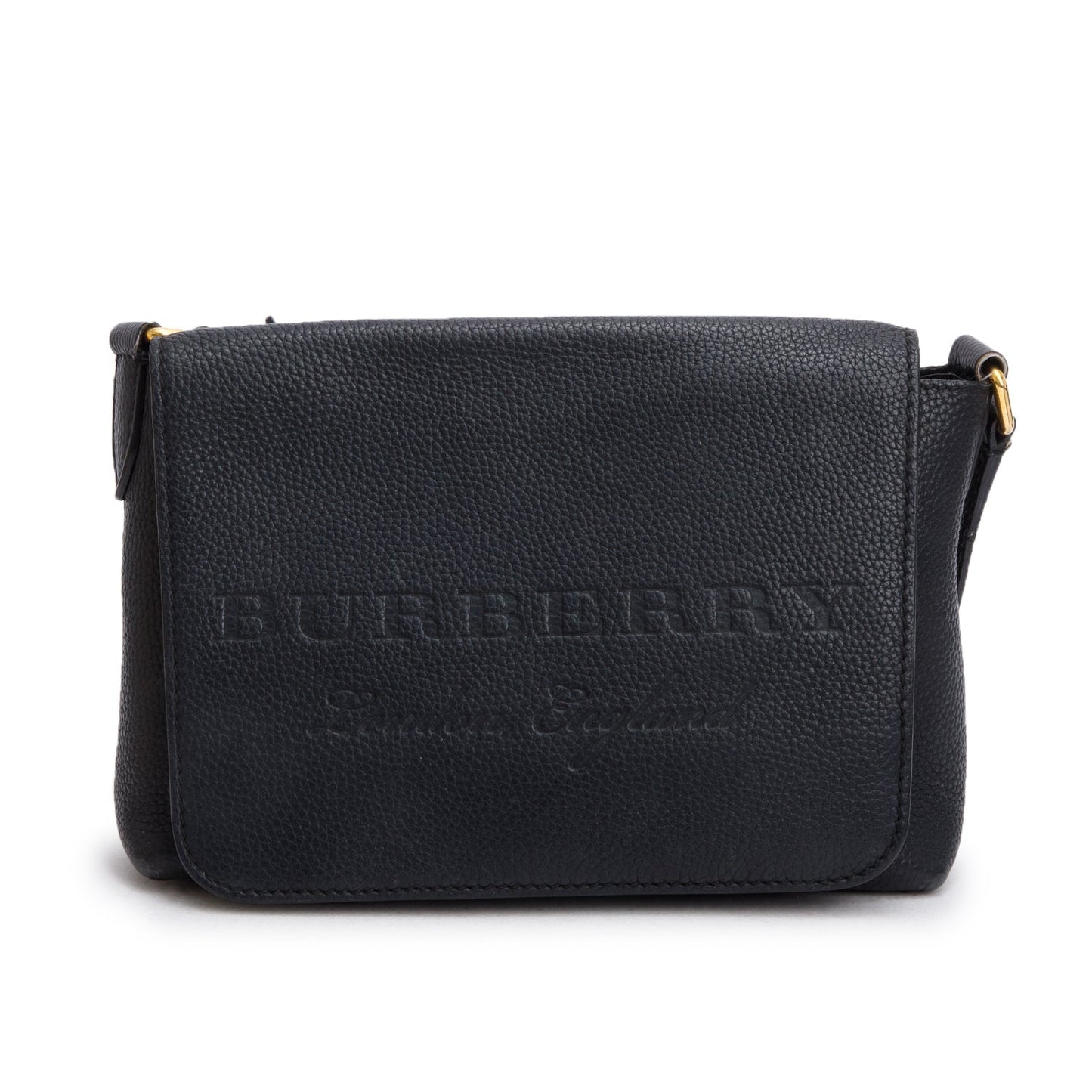 Burberry Black Calfskin Leather Small Burleigh Crossbody Bag
