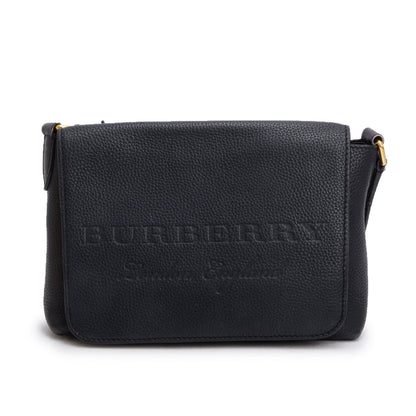 Burberry Black Calfskin Leather Small Burleigh Crossbody Bag