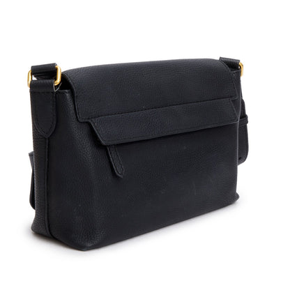Burberry Black Calfskin Leather Small Burleigh Crossbody Bag