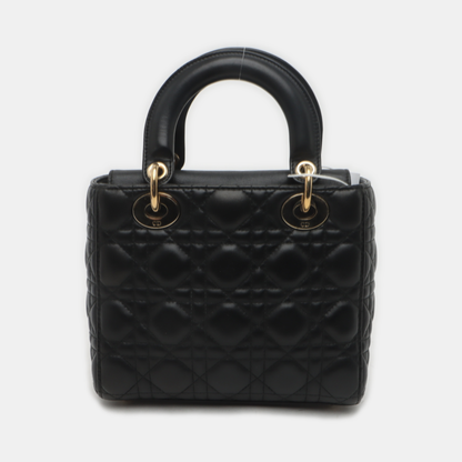 Lady Dior Small My Abcdior Black Lambskin Leather