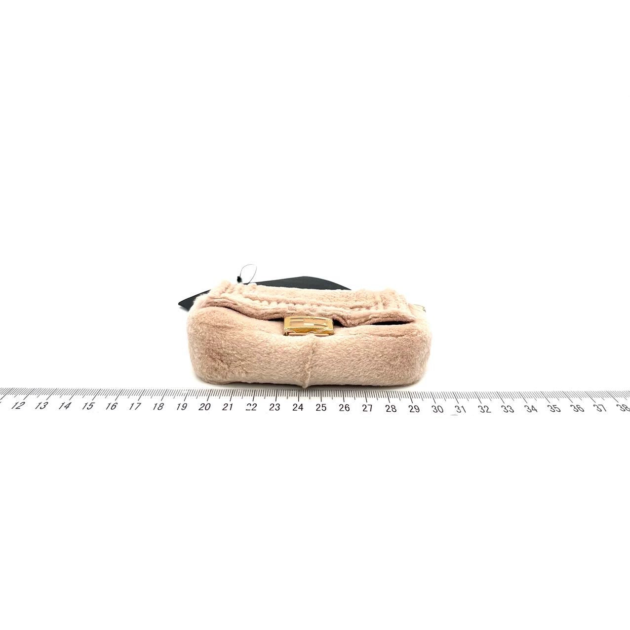 Fendi Nano Baguette Charm Pink Mink Fur with Chain