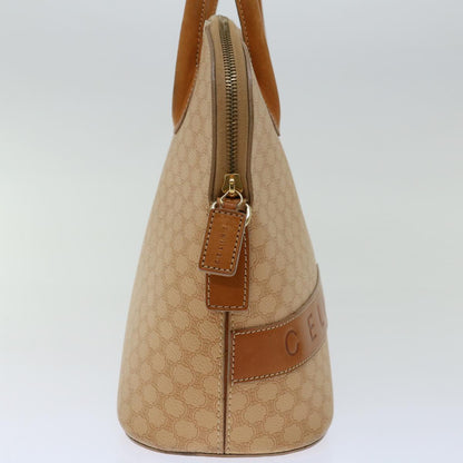 Luxury CELINE Macadam Canvas Hand Bag PVC Leather 2way Beige  69018