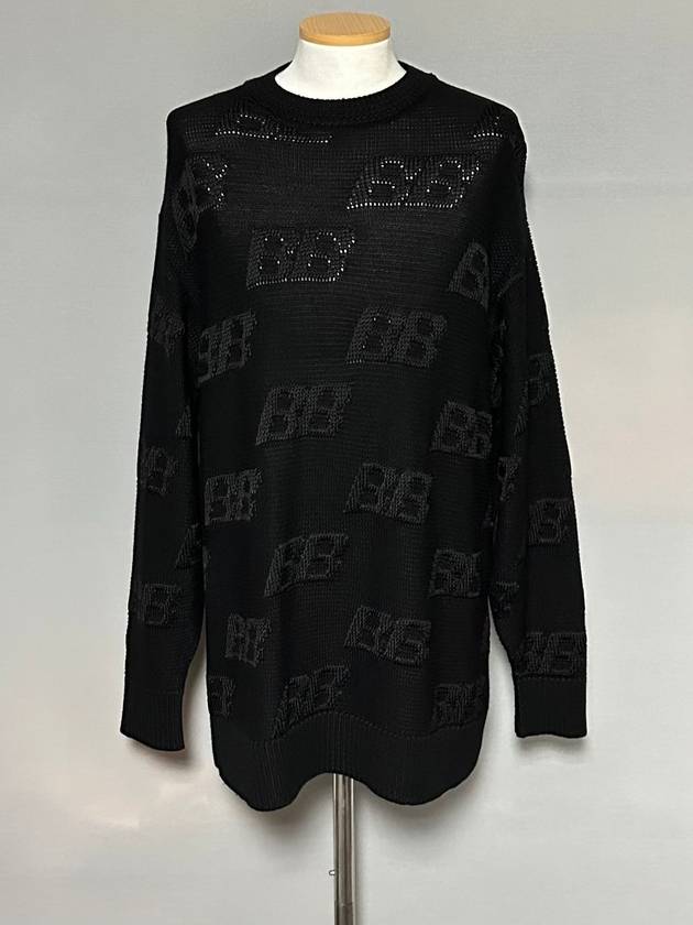 Luxury Balenciaga Trending 2025 BB embroidered logo knit