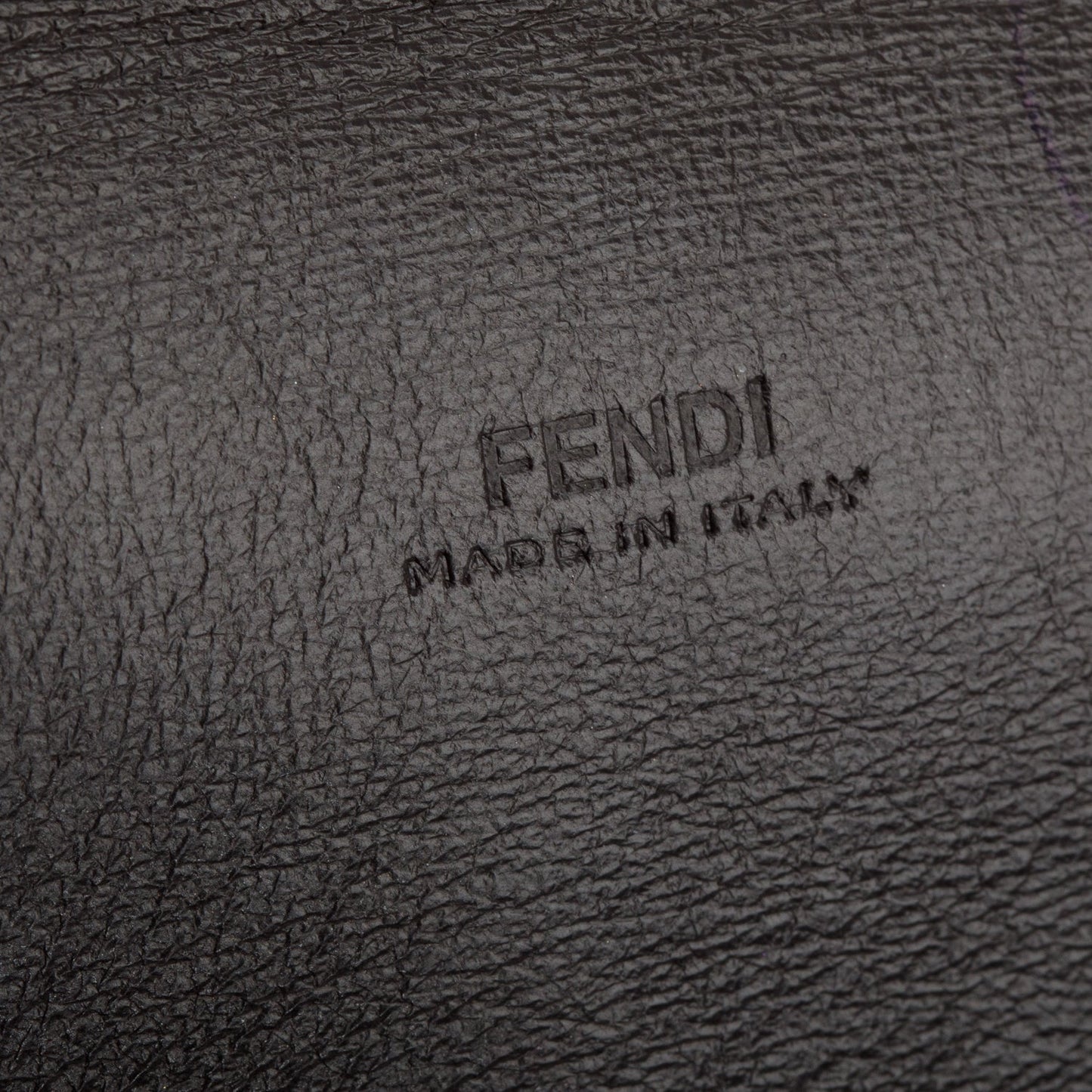Fendi Brown Vitello Ceylon FF 1974 Embossed FF Diamonds Flat Envelope Pouch