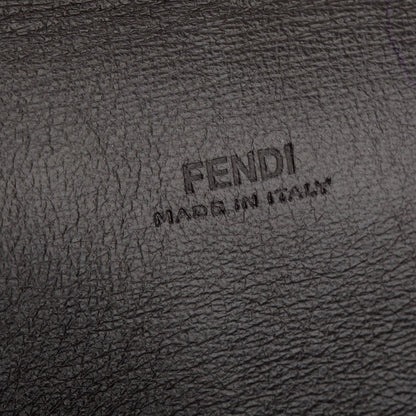 Fendi Brown Vitello Ceylon FF 1974 Embossed FF Diamonds Flat Envelope Pouch