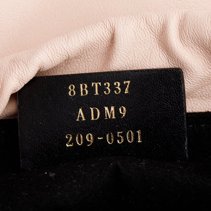 Fendi Pink Nappa Logo Small Drawstring Pouch Bag