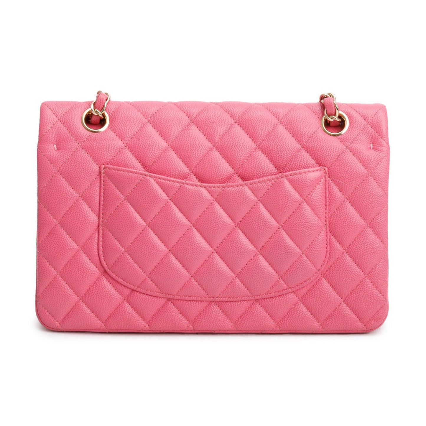 Chanel Pink Caviar Quilted Medium Double Flap Bag