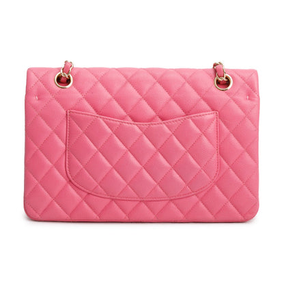 Chanel Pink Caviar Quilted Medium Double Flap Bag