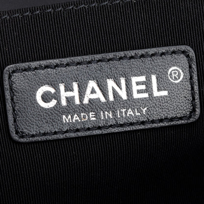 Chanel 2021 Black Quilted Lambskin Leather Medium Boy Bag