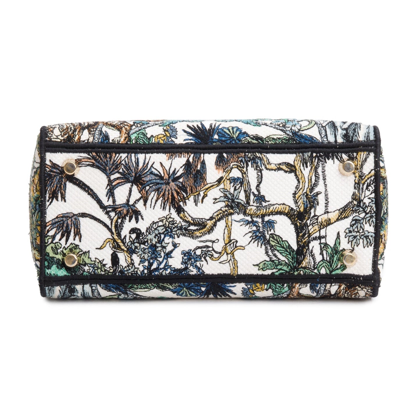 Christian Dior 2023 Multicolore Canvas Embroidered Etoile de Voyage Medium Lady D-Lite