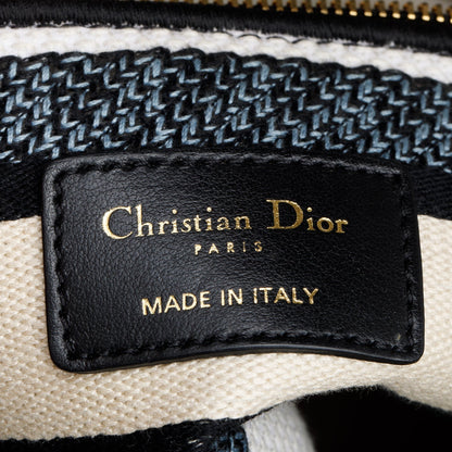 Christian Dior 2023 Multicolore Canvas Embroidered Etoile de Voyage Medium Lady D-Lite