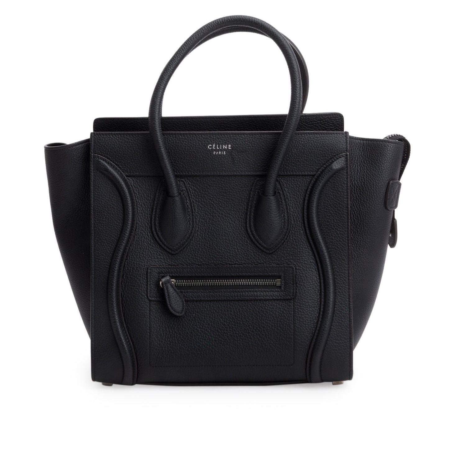 Celine Black Calfskin Leather Micro Luggage Tote
