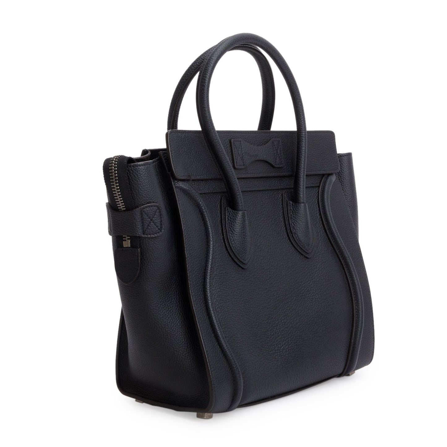 Celine Black Calfskin Leather Micro Luggage Tote