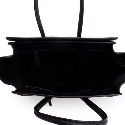 Celine Black Calfskin Leather Micro Luggage Tote