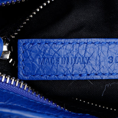 Balenciaga Blue Agneau Leather Classic Mini City Bag